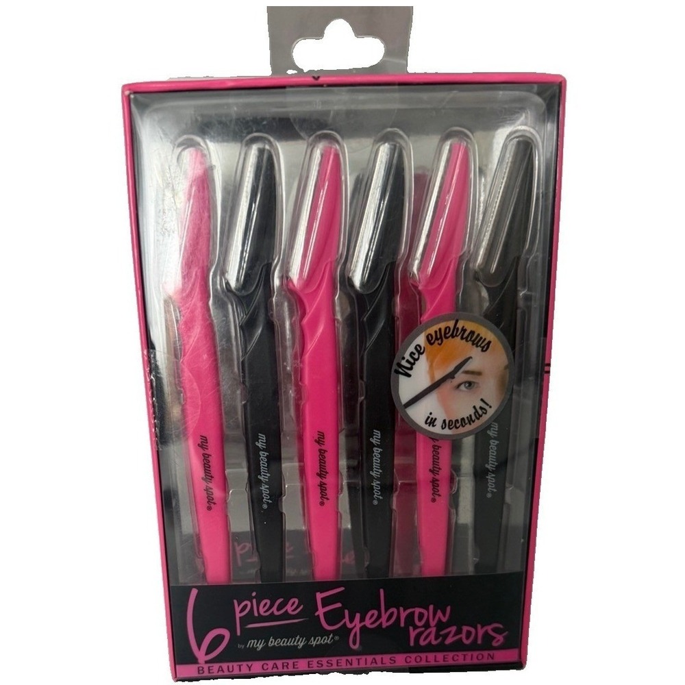 my beauty  Spot Professional Collection 6 Piece Folding Brow Razors Set New